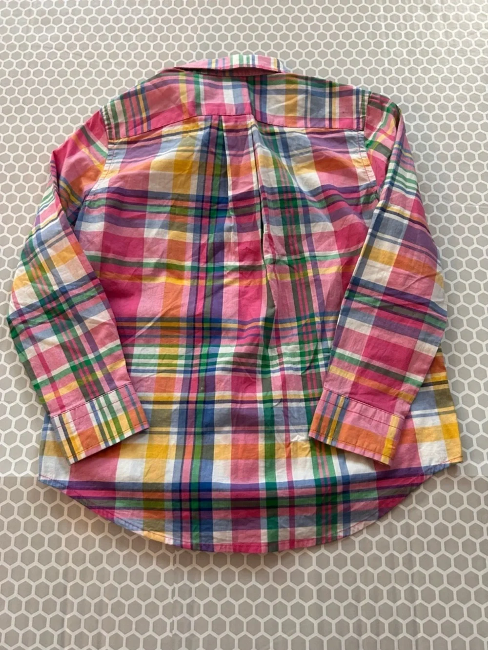 Ralph Lauren  Vibrant Multi-Color Plaid Long-Sleeve Button-Down Shirt Size 6